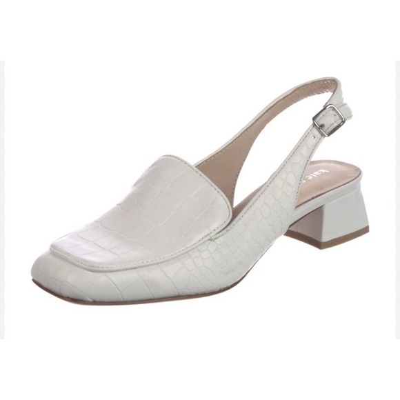 Kate Spade New York Sahiba Sling Back Pump White Crocodile Embossed Size 9 - Picture 13 of 13